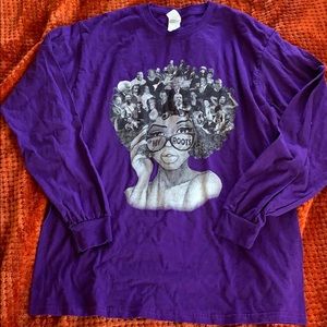 Purple “My Roots” Long sleeve Graphic Tee